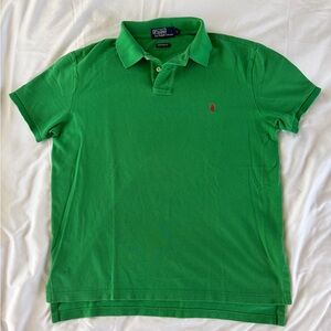 VINTAGE Polo by Ralph Lauren Bright Green Polo with Red Logo